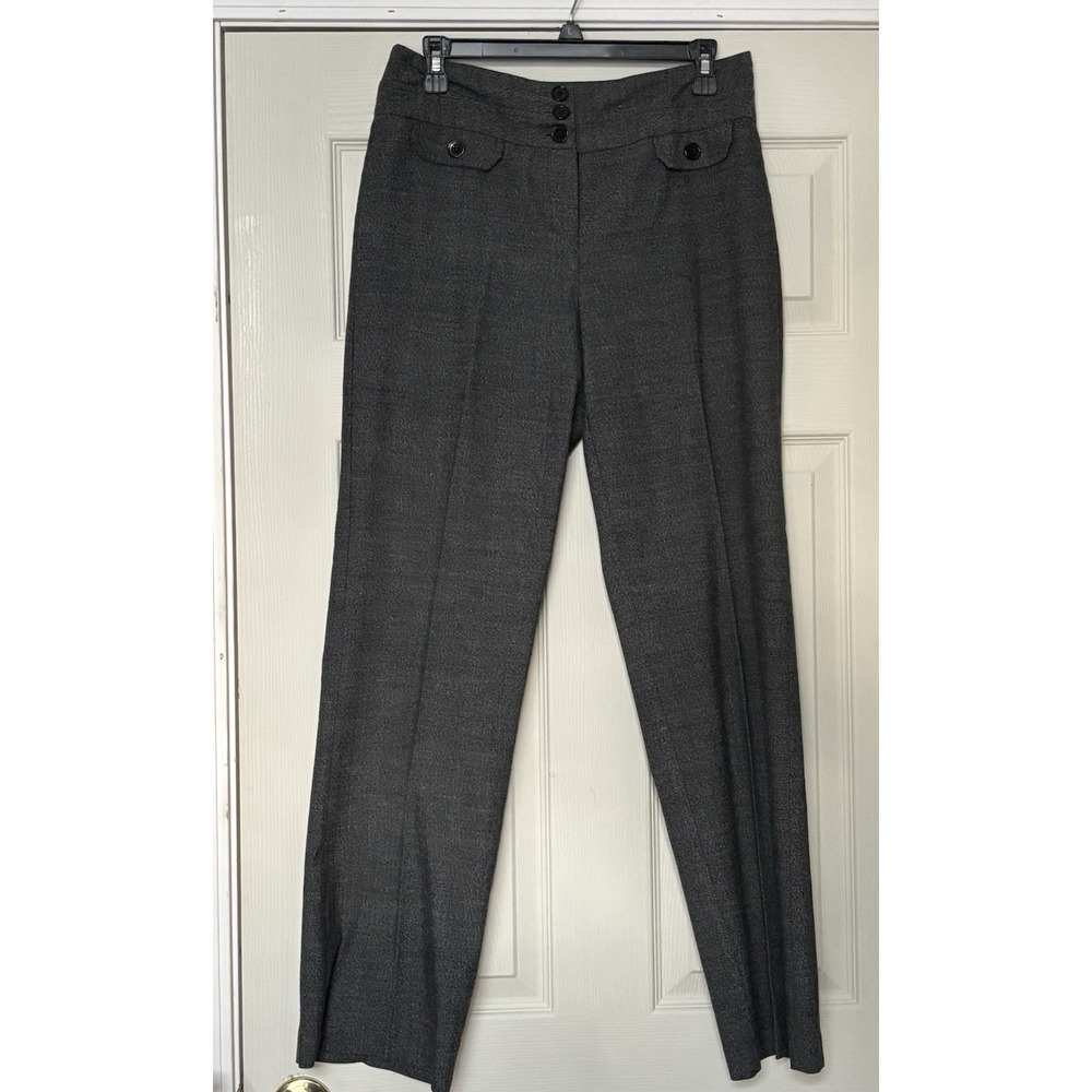 Harve Benard Women Gray Herringbone Dress Pants Size 6